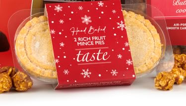 Thornton and France The Christmas Box Gift | Sweet Treats Luxury Christmas Food Hamper | Alcohol-Free Hamper with Truffles, Biscuits & Mince Pies | 5 Delicious Items - Gift Guide