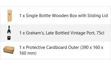 Luxury Port Gift Box - Grahams Late Bottled Vintage Port in Wooden Gift Box - Port Gifts for Dad, Fortified Wine Hampers for Men, from Regency Hampers