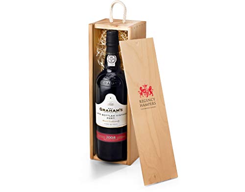 Luxury Port Gift Box - Grahams Late Bottled Vintage Port in Wooden Gift Box - Port Gifts for Dad, Fortified Wine Hampers for Men, from Regency Hampers