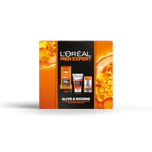 L'Oreal Men Expert Gift Set, Hydra Energetic Alive and Kicking: Shower Gel, Moisturiser and Face Wash - Gift Guide