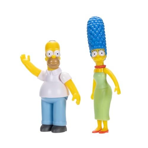 THE SIMPSONS Action Figures Family Multi-Pack 6.35cm Scale Figures by JAKKS Pacific, Includes Homer, Marge, Bart, Lisa, Maggie, Santa’s Little Helper, and Snowball II