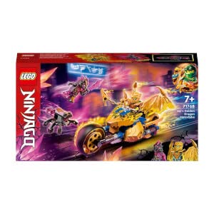 LEGO NINJAGO Jay’s Golden Dragon Motorbike 71768 Building Kit; Playset Featuring a Ninja Bike Toy and NINJAGO Golden Dragon Jay; Birthday Gift for Kids Aged 7+ (137 Pieces)