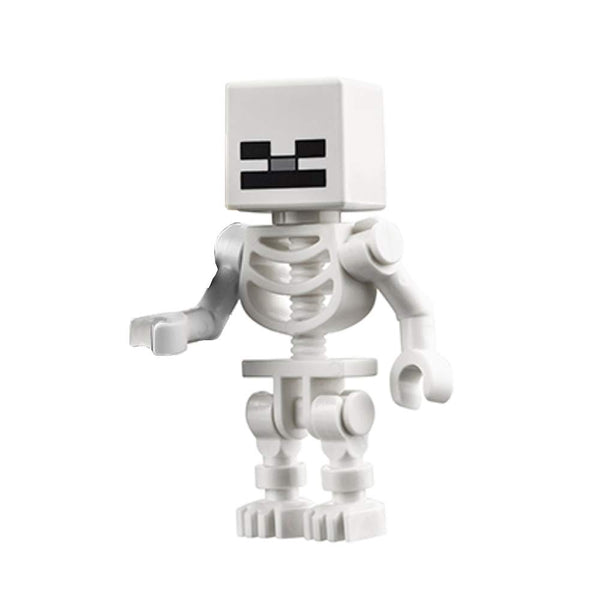 Skeleton with Cube Skull LEGO Minifigure Minecraft