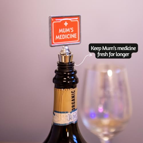 Boxer Gifts Medicine Novelty Bottle Stopper-Funny Wine Gifts for Mum On Mother’s Day Christmas & Birthday from Daughter or Son, Metal