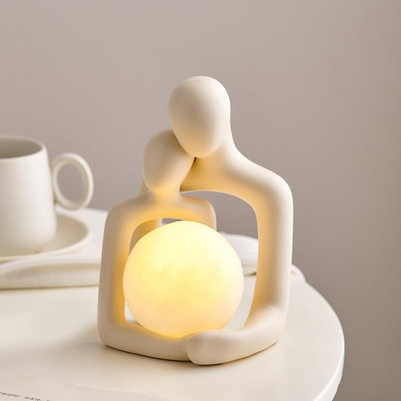 Noetoy Gifts for Girlfriend Boyfriend,Romantic Couple Statue Night Light,Wedding Gifts for Couple,Engagement Valentine's Day Present Modern Ornaments for Bookshelf Bedroom Living Room - Gift Guide