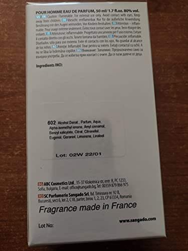 SANGADO Acqua Genovese Perfume for Men, 8-10 Hours Long-Lasting, Luxury Smelling, Aromatic Aquatic, Fine French Essences, Extra-Concentrated (Eau de Parfum), Refined for Men, 50 ml Spray
