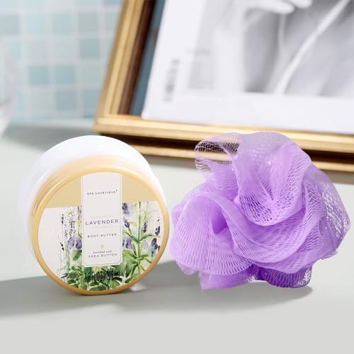 Pamper Gifts for Women-Spa Luxetique Spa Gift Set, 10pcs Lavender Bath Gift Set, Relaxing Bath Set with Bubble Bath, Body Lotion, Hand Cream, Mothers Day Gifts, Mum Birthday Gifts Christmas gifts