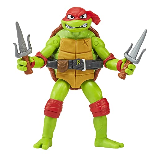 Teenage Mutant Ninja Turtles: Mutant Mayhem 4.65-Inch Raphael Basic Action Figure. Ideal present for boys 4 to 7 years and TMNT fans!