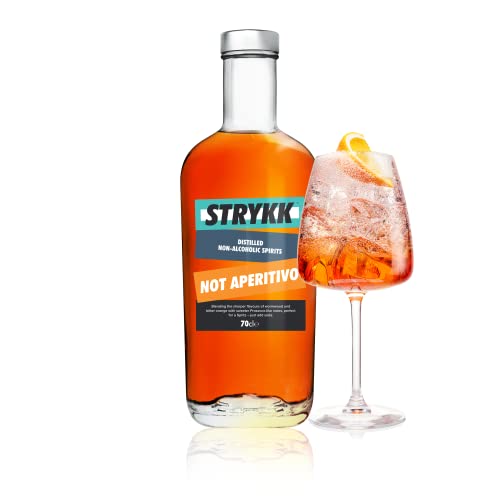 Strykk Not Aperitivo - Alcohol Free Aperitivo Alternative - Distilled Non-Alcoholic Spirit - Less Than 0.5% ABV 70cl, Orange