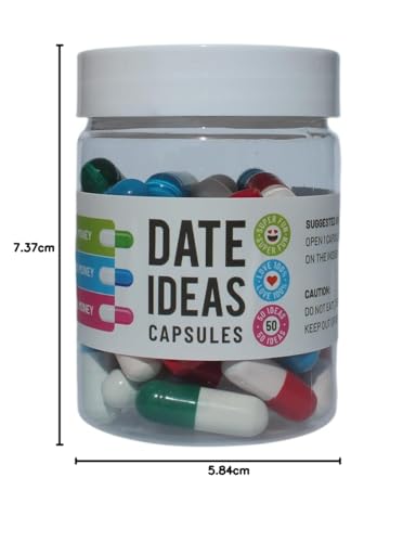 INFMETRY Valentines Day Gifts For Her Him Date Night Ideas Capsules In A Bottle (50pcs) -Boyfriend Girlfriend Wife Husband Newlyweds, Funny Bridal Shower Registry Wedding Gifts For Women Men - Gift Guide