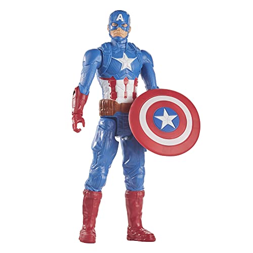 Marvel Avengers Titan Hero Series Captain America 12” Action Figure, Blue