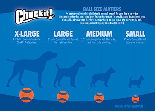 Chuckit! Air Fetch Dog Ball Durable Rubber Dog Toy Launcher Compatible Dog Balls, 2 Pack, Medium - Gift Guide