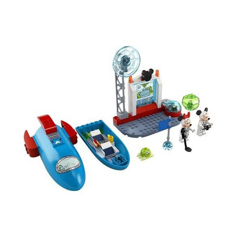LEGO 10774 Disney Mickey Mouse and Friends Minnie Mouse’s Space Rocket Building Toy with Figures, Gifts for 4 Plus Year Old Girls & Boys
