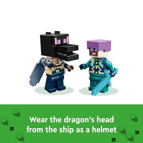 LEGO Minecraft The Ender Dragon and End Ship, Toy for 8 Plus Year Old boys & Girls, Features an Enderman Figure, Video-Game Building Set for Independent Play, Gamer Gifts for Kids 21264