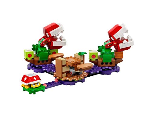 LEGO 71382 Super Mario Piranha Plant Puzzling Challenge Expansion Set, Soda Jungle Collectible Modular Playset with Spiny Figure