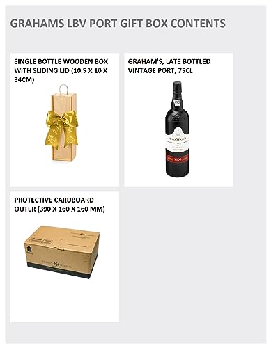 Luxury Port Gift Box - Grahams Late Bottled Vintage Port in Wooden Gift Box - Port Gifts for Dad, Fortified Wine Hampers for Men, from Regency Hampers