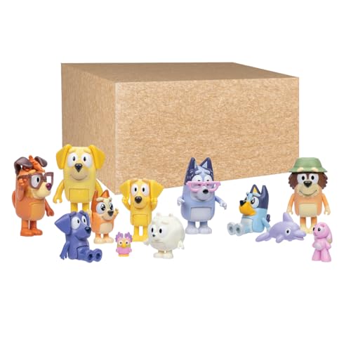 Bluey The Super Fan Set, Includes Twelve 2-2.5 Inch Figures