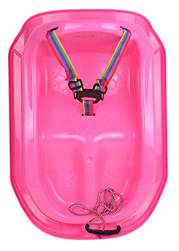 Children's Sledge with Safety Belt up to 3 Years (Pink)