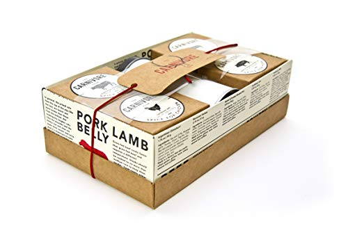 eat.art Barbecue Carnivore Club - 5 Meat Spice Selection Box Versatile BBQ Blend in Shaker - Perfect Meat Hamper Addition - Unusual Food Cooking Gifts Tasty BBQ Or Roast Dinners - Barbecue Grill Rubs - Gift Guide