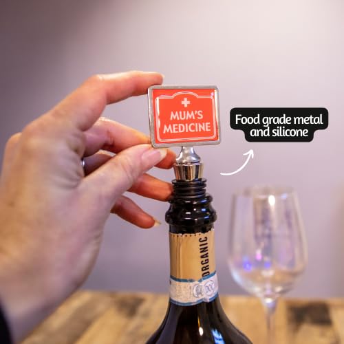 Boxer Gifts Medicine Novelty Bottle Stopper-Funny Wine Gifts for Mum On Mother’s Day Christmas & Birthday from Daughter or Son, Metal