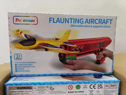 Doloowee 3 Pack Airplane Launcher Toys, 12.6 Inch LED Foam Glider Airplane Catapult, 2 Flight Modes, Outdoor Sports Flying Toys 4 5 6 7 8 9 10 11 12 Years Old Boys Girls Birthday Gifts (Blue) - Gift Guide