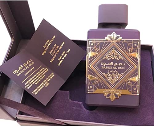 Badee Al Oud Amethyst 100ml | Eau de Parfum | Vanilla, Rose, Oud | Seductive Scent for Women by aClickAway