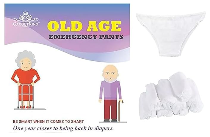 OLD AGE PANTS EMERGENCY UNDERPANTS Present for Him Husband Gift Boyfriend Dad Men Funny Wife Man Girlfriend Granddad Her Womens Ladies 40TH 50TH Birthday Adult Christmas Stocking Filler Secret Santa - Gift Guide