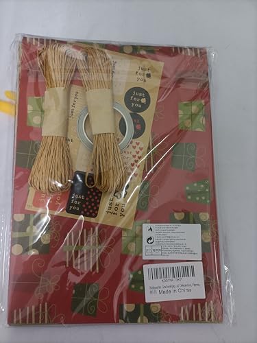 Christmas Wrapping Paper, 10Pcs Recycled Kraft Paper 70x50CM with 6 Vintage Designs (1 Gift Sticker, 1 Double-Side Tape, 2 String) for Gift Boxes Festival Decoration Mens Girls Boys - Gift Guide