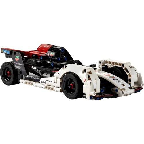 LEGO 42137 Technic Formula E Porsche 99X Electric, Pull Back Toy Racing Car Model Building Kit With Immersive AR App Play, Gifts Kids, Boys & Girls