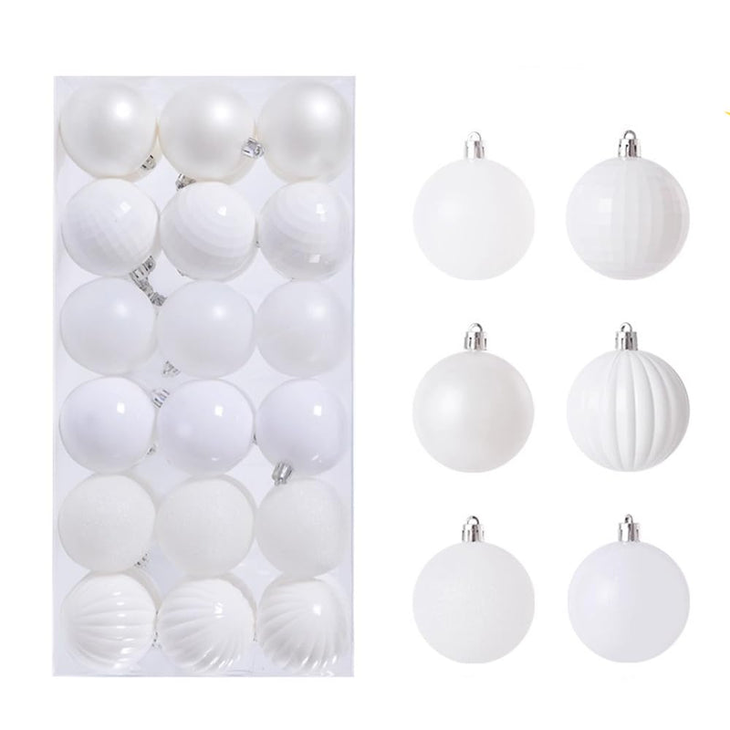 36PCS 4CM Christmas Balls Christmas Tree Decoration Baubles Ornaments Shatterproof Balls for Xmas Hanging Festive Holiday Home Decor, White - Gift Guide