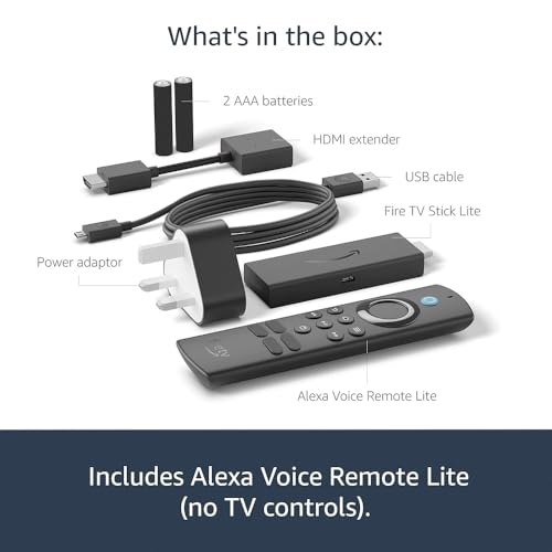 Amazon Fire TV Stick Lite with Alexa Voice Remote Lite, our most affordable HD streaming stick - Gift Guide