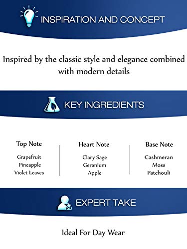 DAVID BECKHAM Classic Blue - Eau de Toilette For Men - Citrus Woody Fougère Profile With Notes Of Grapefruit, Clary Sage, Moss - Long-lasting - 90ml
