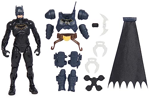 DC Comics, Batman Adventures, Batman Action Figure with 16 Armour Accessories, 17 Points of Articulation, 30cm, Super Hero Kids’ Toy for Boys and Girls