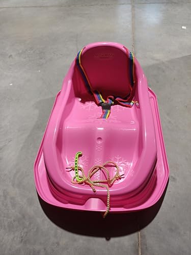 Children's Sledge with Safety Belt up to 3 Years (Pink)