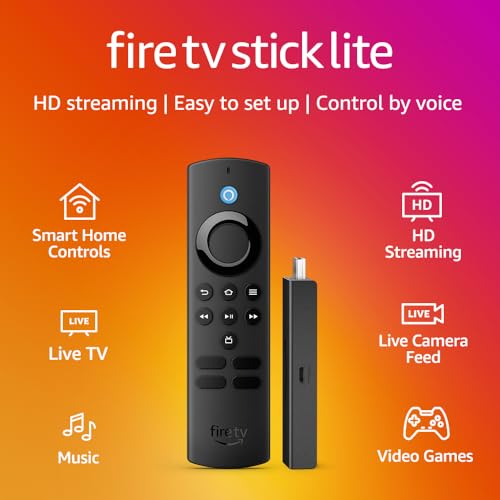 Amazon Fire TV Stick Lite with Alexa Voice Remote Lite, our most affordable HD streaming stick - Gift Guide