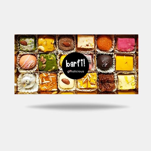 Halal Barfi Hamper Medium by Giftalicious® with Dates, Nuts and Non-Alcoholic Wine