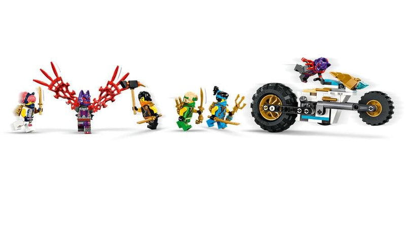 LEGO NINJAGO Ninja Team Combo Vehicle 4-in-1 Ninja Adventure Toy, with 2 Motorbikes, Glider and 6 Minifigures Incl. Characters Lloyd, Nya and Cole, Birthday Gift for 9 Plus Year Old Boys & Girls 71820