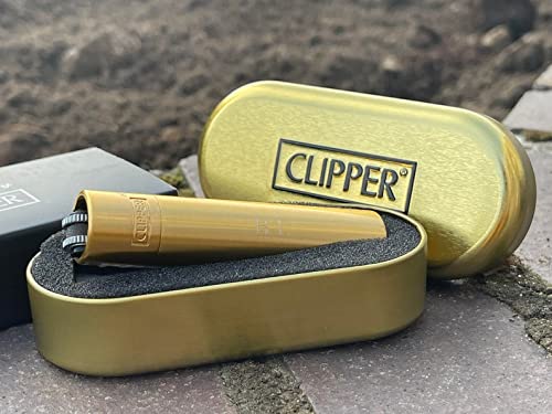 Limited Edition - Clipper Lighter ® Deep Laser Engraved Personalised Gold Metal - Engraving Included for Birthdays, Anniversaries, Weddings and Valentines - Gold - Gift Guide