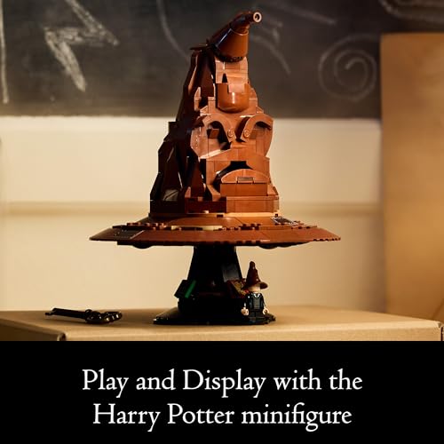 LEGO Harry Potter Talking Sorting Hat Set, Model Kits for Adults to build with 31 Randomised Sounds and a Character Minifigure, Wizarding World Gifts for Men, Women, Him or Her 76429