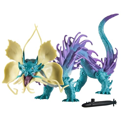 MonsterVerse Godzilla x Kong: The New Empire, 6-Inch Tiamat Action Figure Toy, Iconic Collectable Movie Character, Includes 2.5-Inch Submarine Accessory, Suitable for Ages 4 Years+