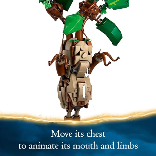 LEGO Harry Potter Mandrake Plant Toy Figure and Pot, Magical Set, Wizarding World Gift Idea for Girls, Boys and Fans, Imaginative Kids, Bedroom Decoration or Desk Accessory 76433