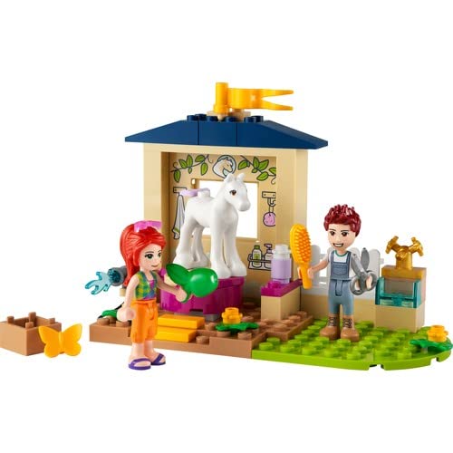 LEGO Friends Pony-Washing Stable 41696 Building Kit; Horse Toy Designed to Grow Little Imaginations; Gift for Kids Aged 4+ Who Love Farm Animal Toys (60 Pieces)