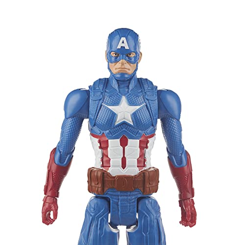 Marvel Avengers Titan Hero Series Captain America 12” Action Figure, Blue