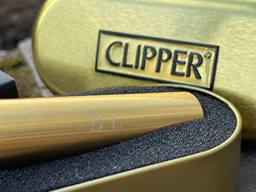 Limited Edition - Clipper Lighter ® Deep Laser Engraved Personalised Gold Metal - Engraving Included for Birthdays, Anniversaries, Weddings and Valentines - Gold - Gift Guide
