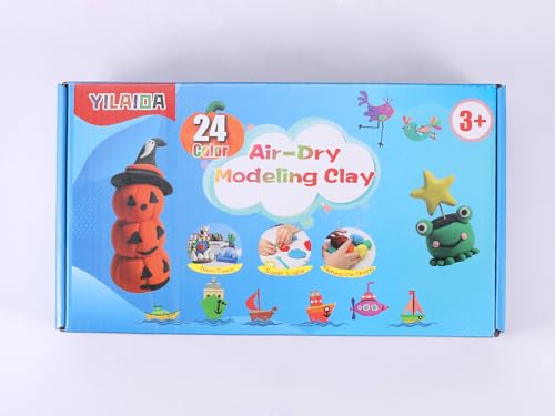YILAIDA Air Dry Clay, 24 Colors Creative Educational Magic Clay Non Toxic Ultra Light Modeling Clay Best Gift for Boys Girls Perfect for Birthday Christmas - Gift Guide