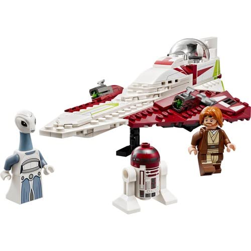 LEGO Star Wars Obi-Wan Kenobi’s Jedi Starfighter Set, Buildable Toy for 7 Plus Year Old Boys and Girls, with Taun We Minifigure, Droid Figure and Lightsaber, Attack of the Clones Gift Idea 75333