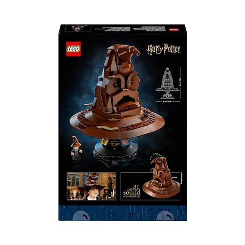 LEGO Harry Potter Talking Sorting Hat Set, Model Kits for Adults to build with 31 Randomised Sounds and a Character Minifigure, Wizarding World Gifts for Men, Women, Him or Her 76429