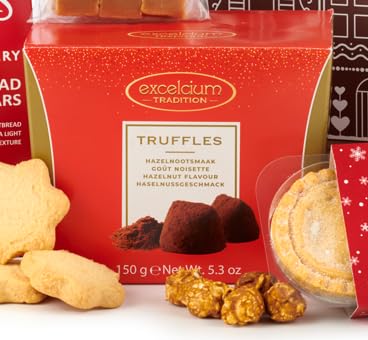Thornton and France The Christmas Box Gift | Sweet Treats Luxury Christmas Food Hamper | Alcohol-Free Hamper with Truffles, Biscuits & Mince Pies | 5 Delicious Items - Gift Guide