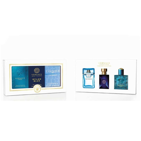 Versace Miniature Variety Trio Collection Perfume Gift Set for Men