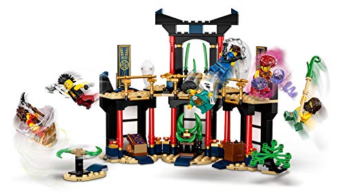 LEGO 71735 NINJAGO Legacy Tournament of Elements Temple Building Set with Battle Arena and Collectible Gold Ninja Lloyd Figure